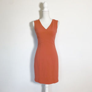 White House BM sz 0 coral sheath dress